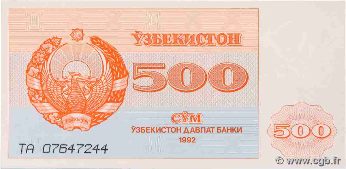 500 Sum OUZBEKISTAN 1992 P.69a NEUF