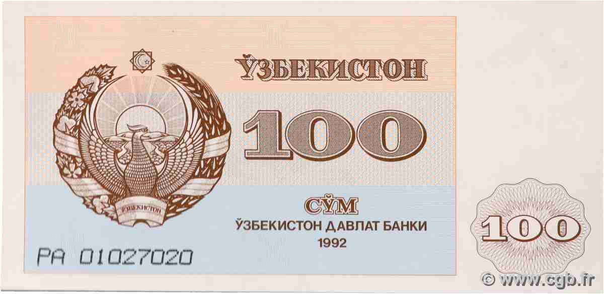 100 Sum OUZBEKISTAN 1992 P.67a NEUF