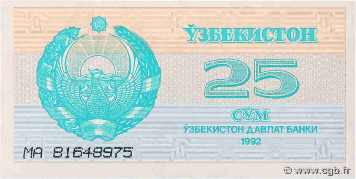 25 Sum OUZBEKISTAN 1992 P.65a NEUF
