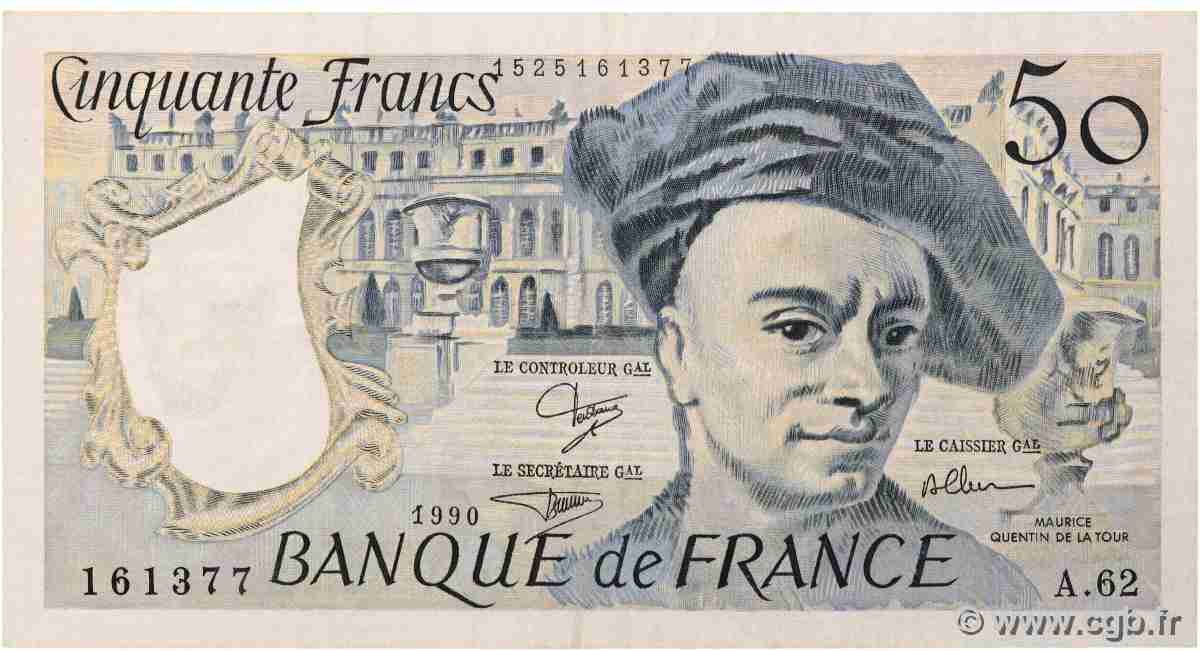50 Francs QUENTIN DE LA TOUR FRANKREICH 1990 F.67.16 SS