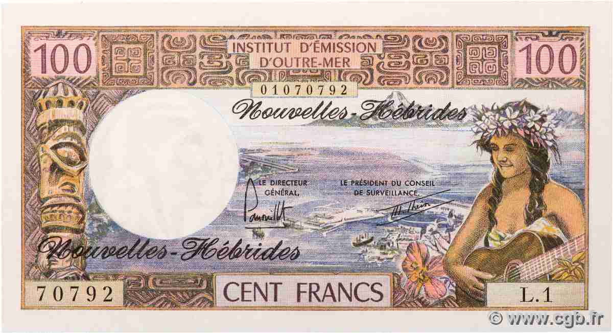 100 Francs NOUVELLES HÉBRIDES 1977 P.18d NEUF