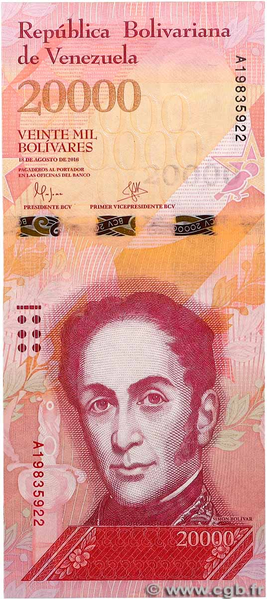 20000 Bolivares VENEZUELA 2016 P.099a VZ+