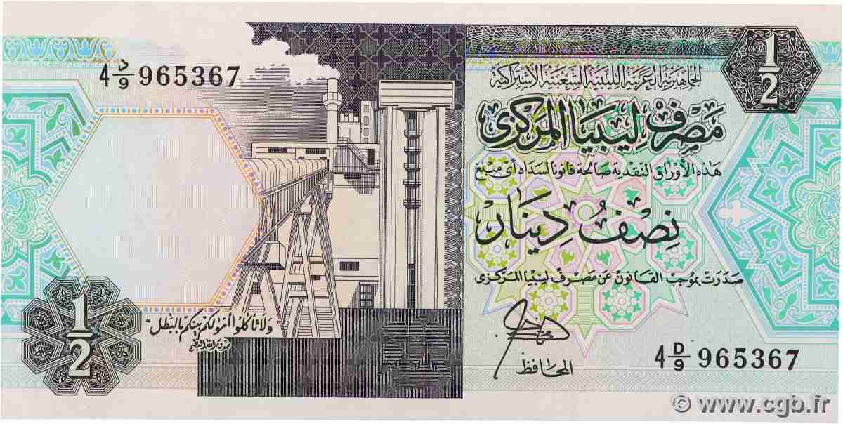 1/2 Dinar LIBYEN 1990 P.53 ST