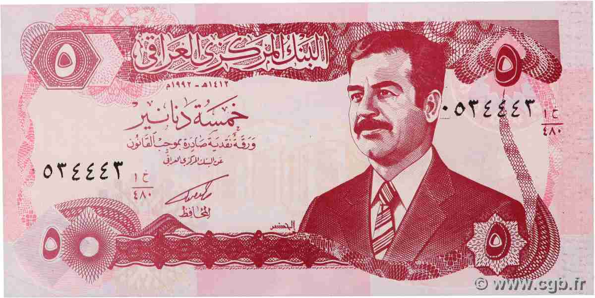 5 Dinars IRAK 1992 P.080c NEUF