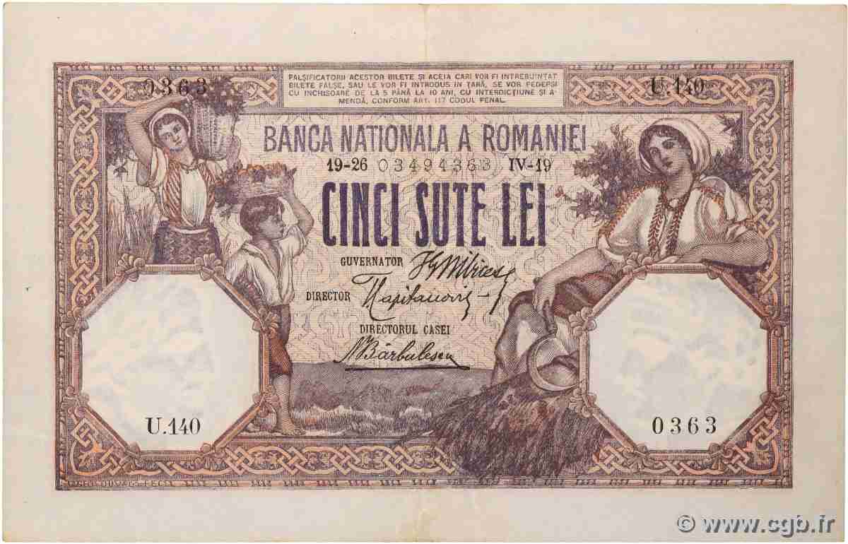 500 Lei RUMÄNIEN 1919 P.022c fVZ