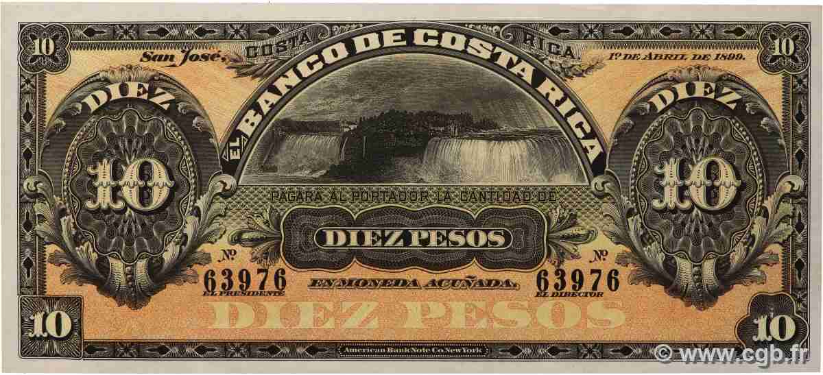 10 Pesos Non émis COSTA RICA 1899 PS.164r fST+