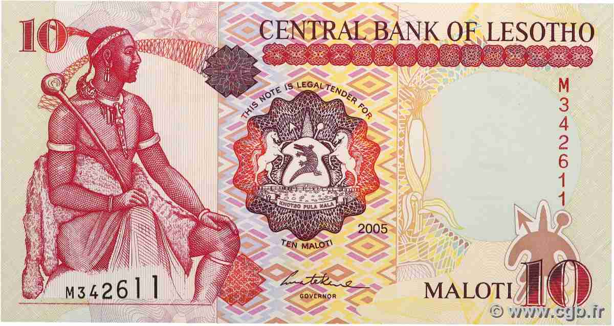 10 Maloti LESOTHO 2005 P.15c ST