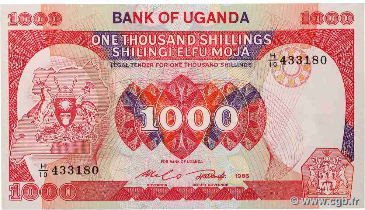 1000 Shillings UGANDA 1986 P.26 ST