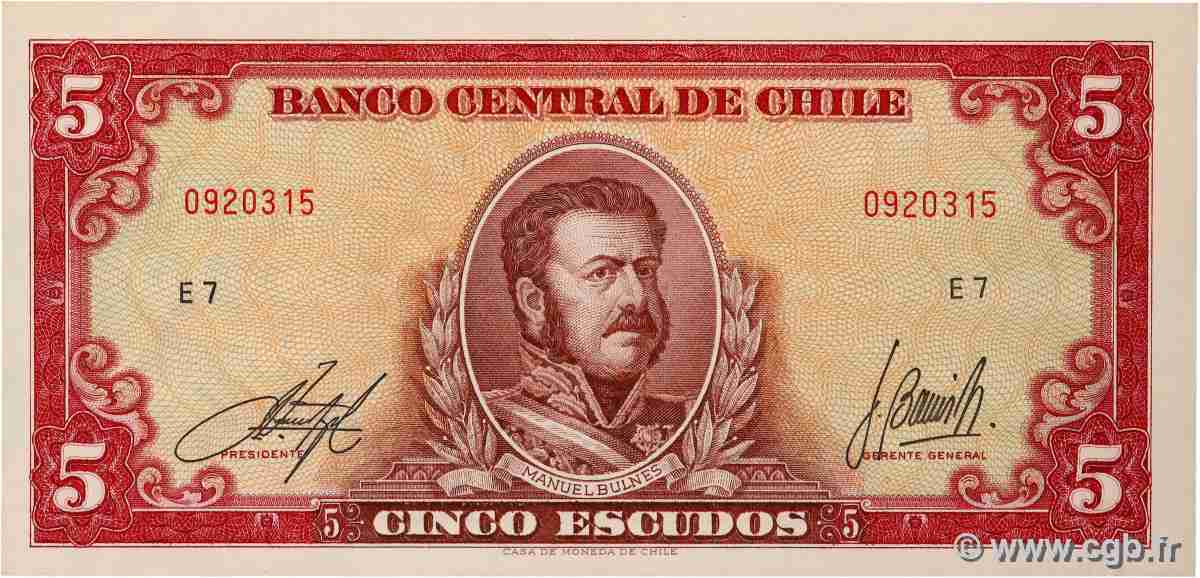 5 Escudos CHILE
1964 P.138 ST