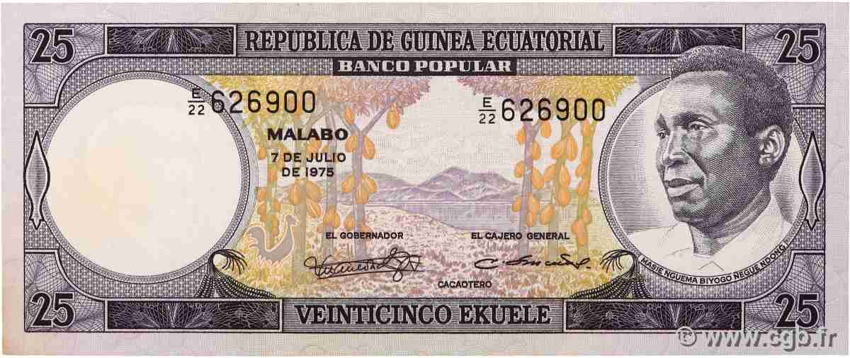 25 Ekuele ÄQUATORIALGUINEA 1975 P.04 fST+