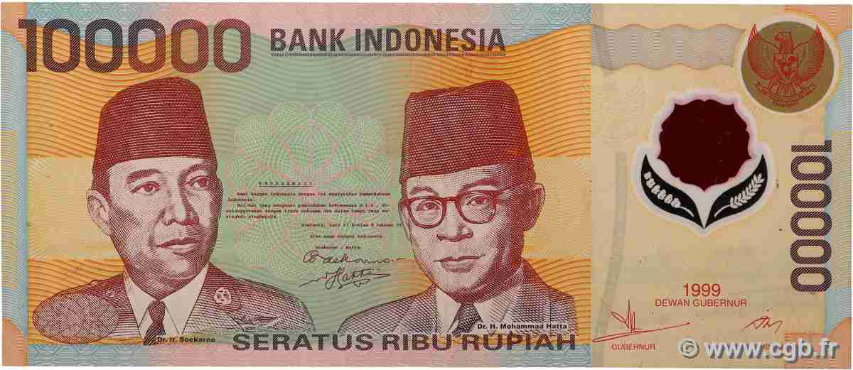 100000 Rupiah INDONÉSIE 1999 P.140 TTB