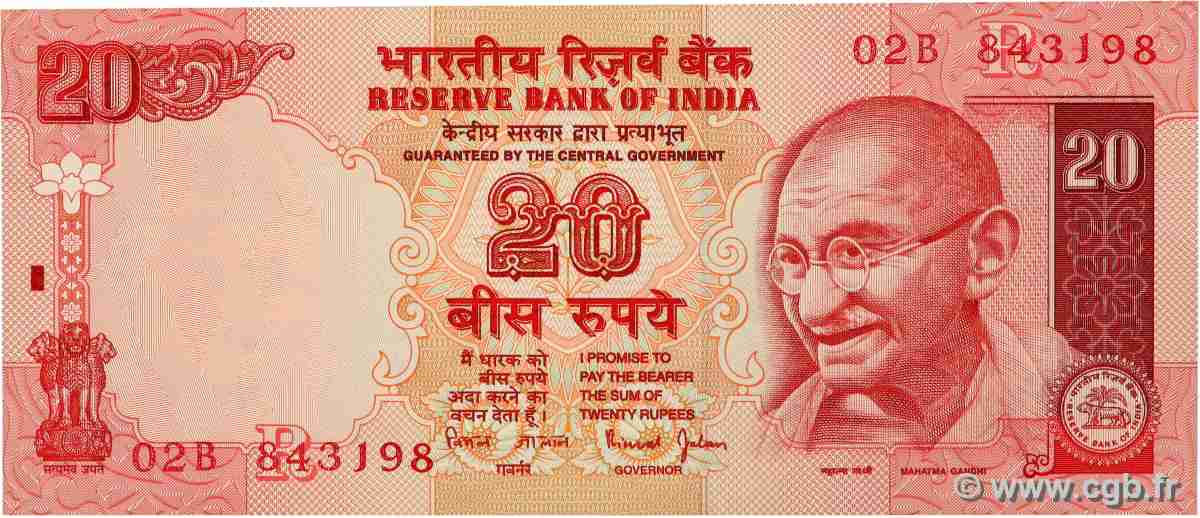 20 Rupees INDIEN
2002 P.089Ac ST