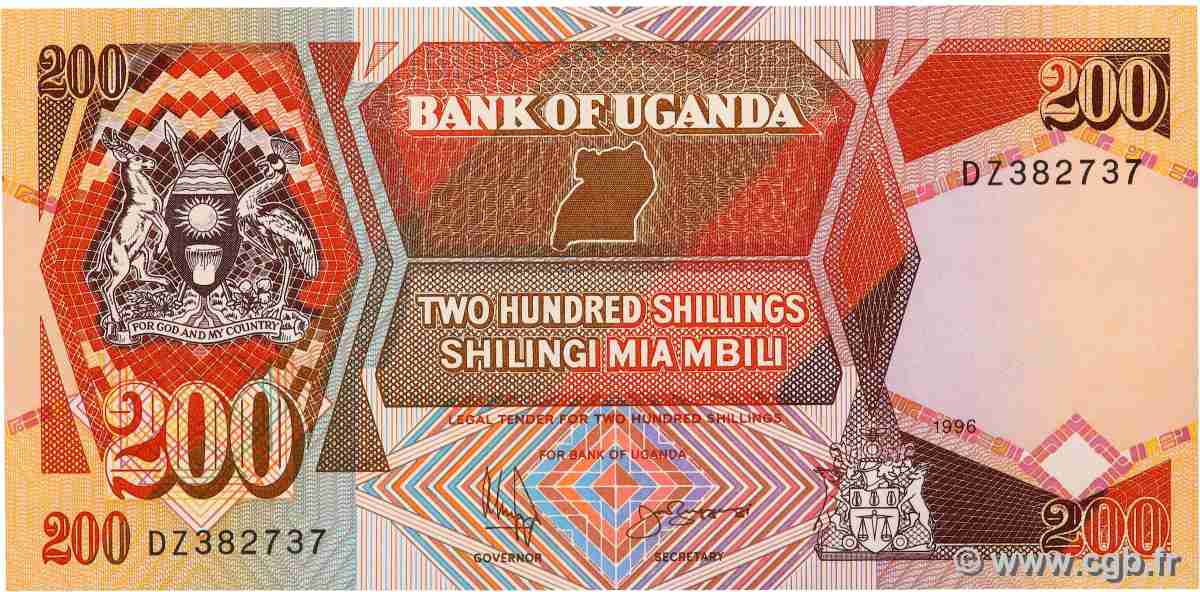 200 Shillings UGANDA 1994 P.32b ST