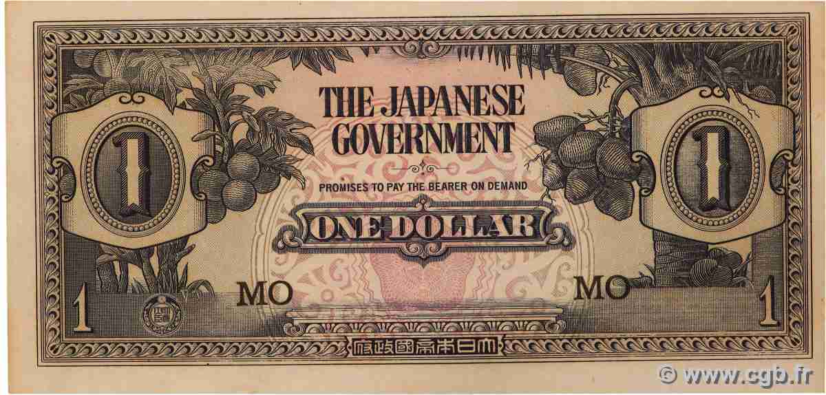 1 Dollar MALAYA 1942 P.M05c fST+