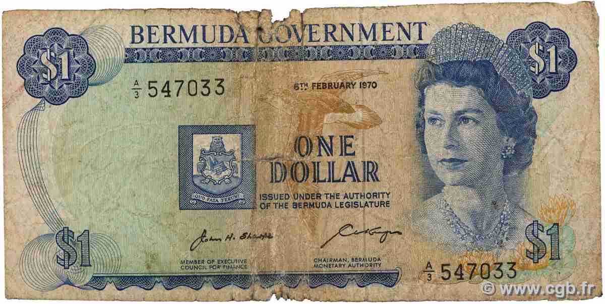 1 Dollar BERMUDA 1970 P.23a q.B