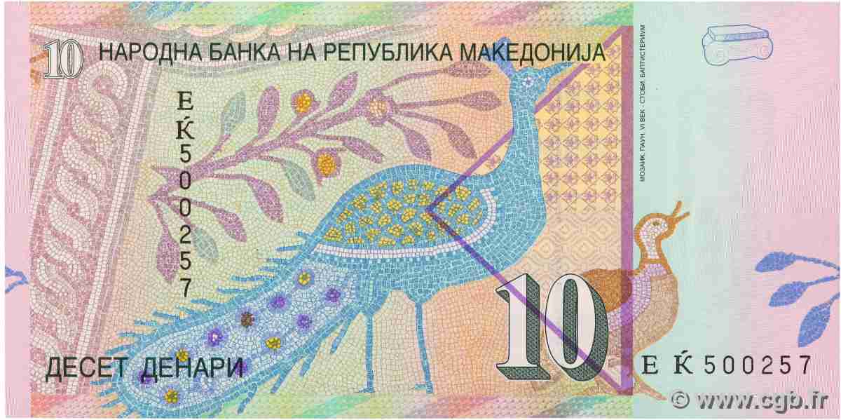 10 Denari MACEDONIA DEL NORD 1996 P.14 FDC