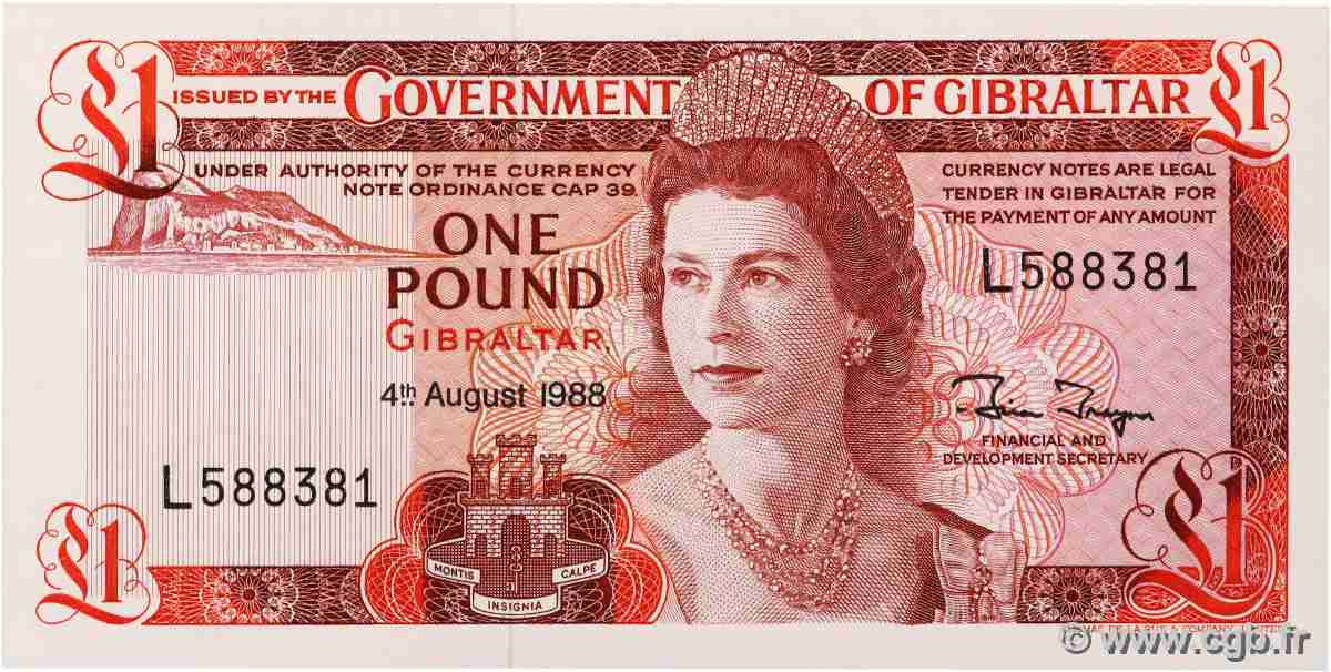 1 Pound GIBRALTAR 1988 P.20e NEUF