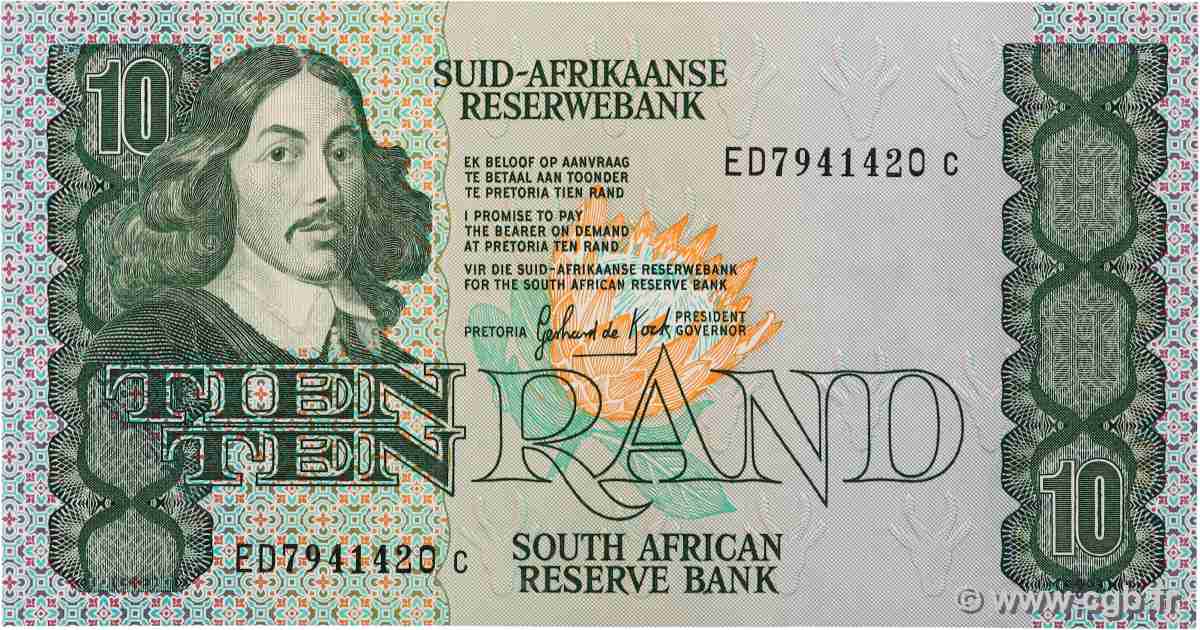 10 Rand SOUTH AFRICA 1985 P.120d UNC