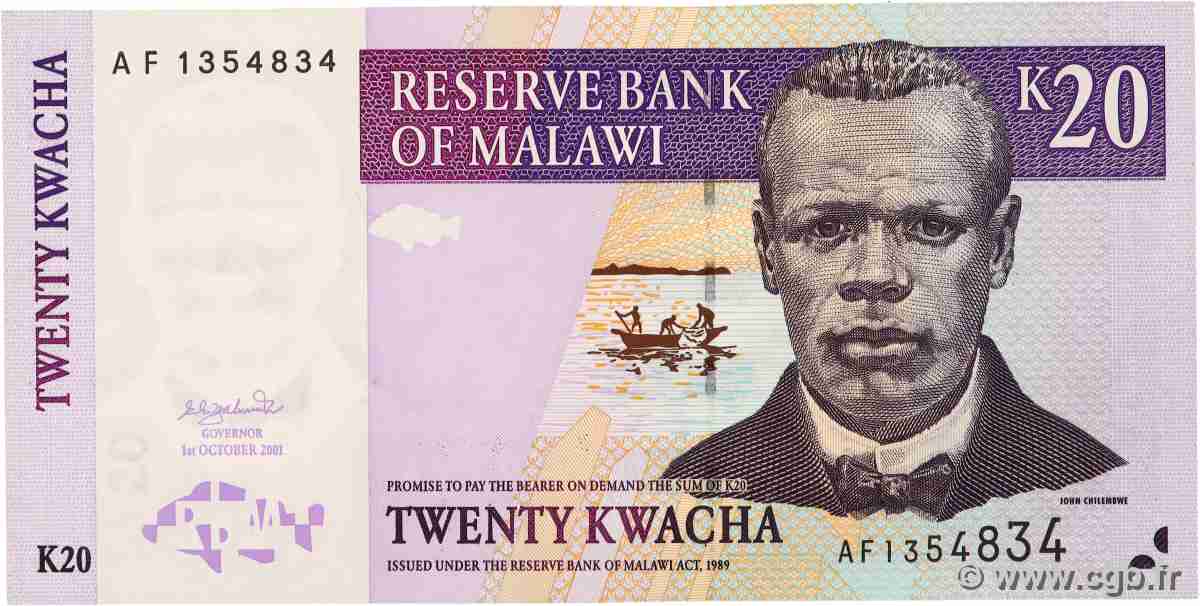 20 Kwacha MALAWI 2001 P.44b NEUF