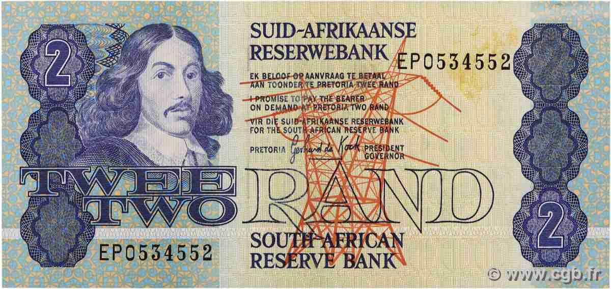2 Rand SOUTH AFRICA 1983 P.118d XF+