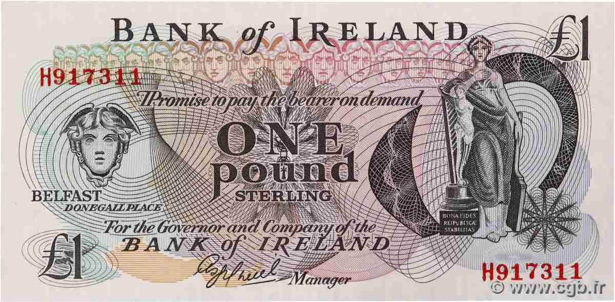 1 Pound NORTHERN IRELAND 1980 P.065 UNC-