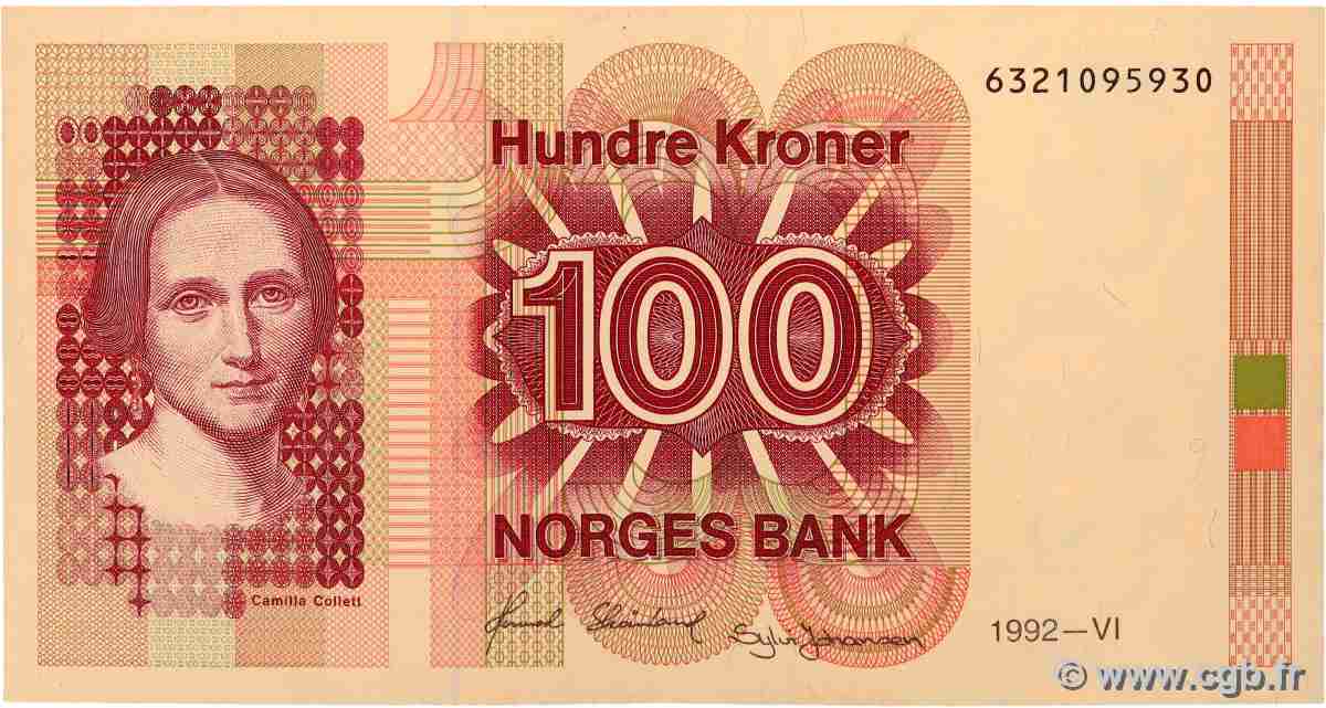 100 Kroner NORVÈGE 1991 P.43d SPL+
