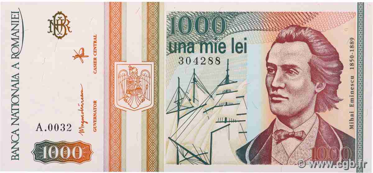 1000 Lei ROUMANIE 1993 P.102 NEUF