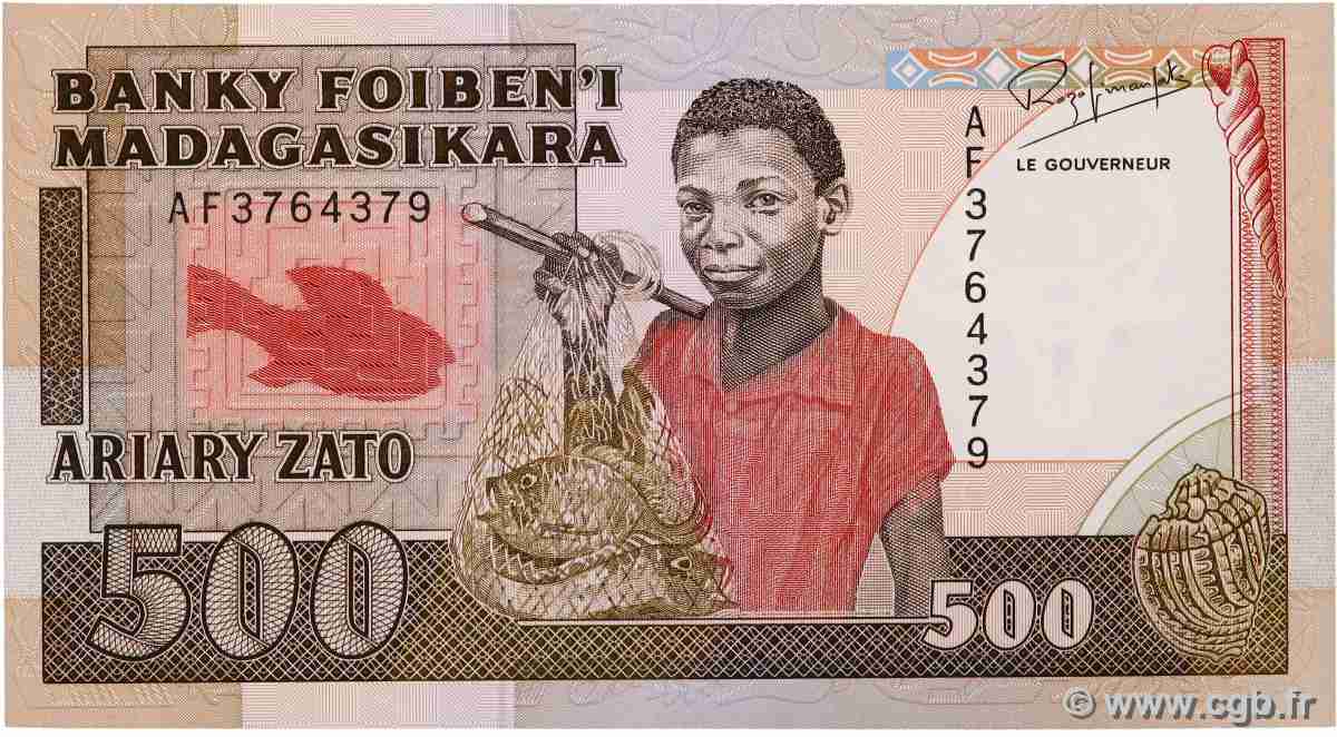 500 Francs - 100 Ariary MADAGASCAR 1988 P.071b NEUF