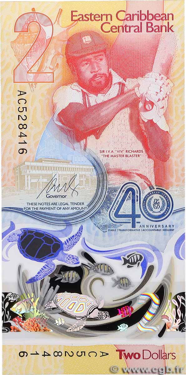 2 Dollars CARAÏBES 2023 P.61 NEUF