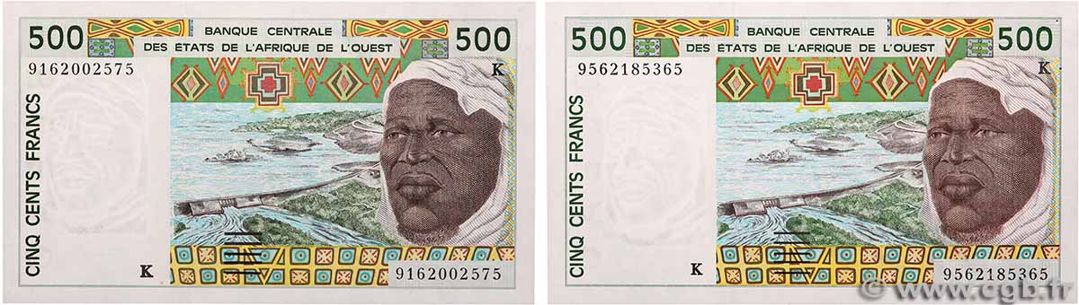 500 Francs ÉTATS DE L AFRIQUE DE L OUEST 1995 P.710Ka / 710ke pr.NEUF