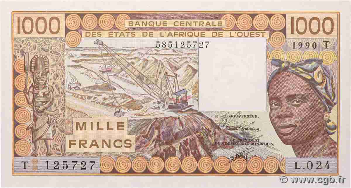 1000 Francs ÉTATS DE L AFRIQUE DE L OUEST 1981 P.807Tj
pr.NEUF