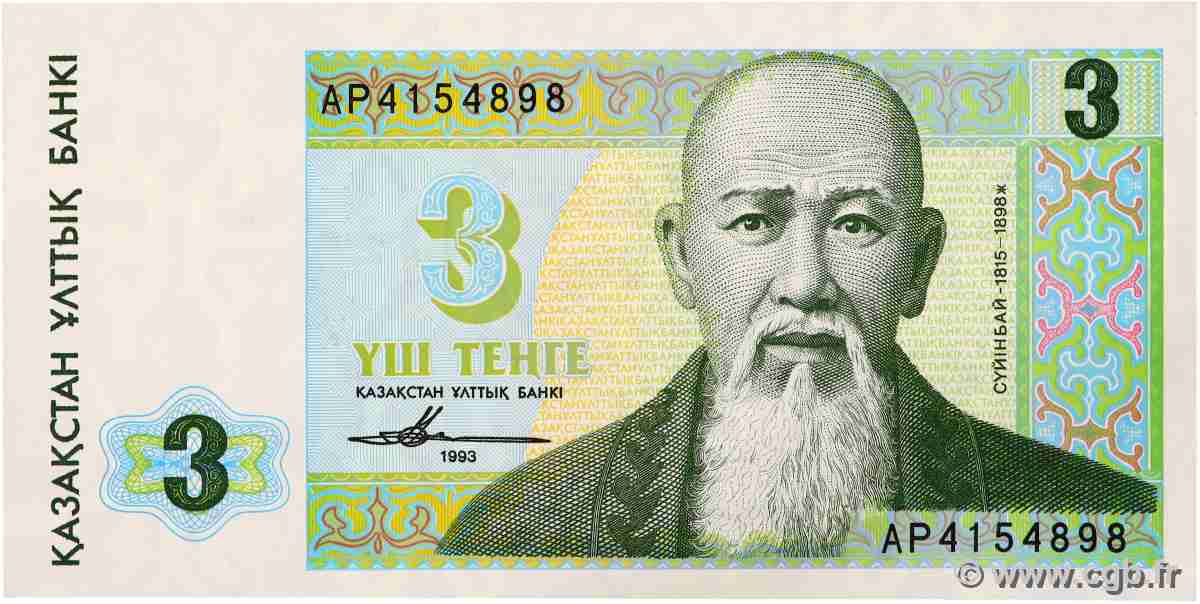 3 Tengé KAZAJSTáN 1993 P.08a FDC