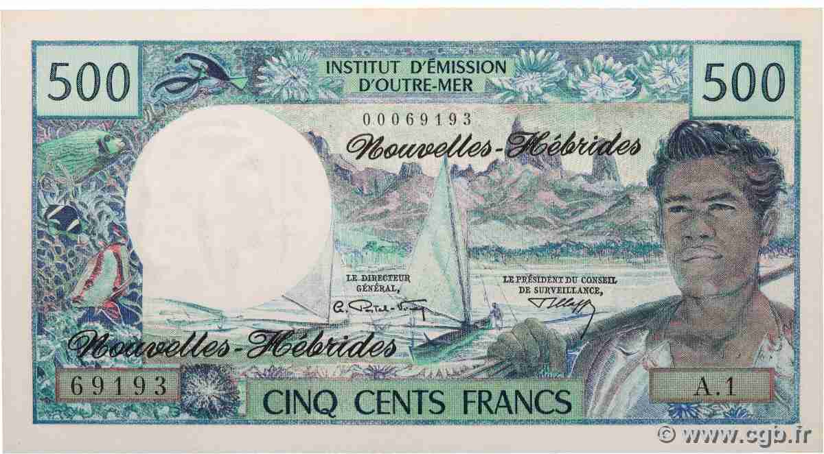 500 Francs NEW HEBRIDES 1970 P.19a UNC-