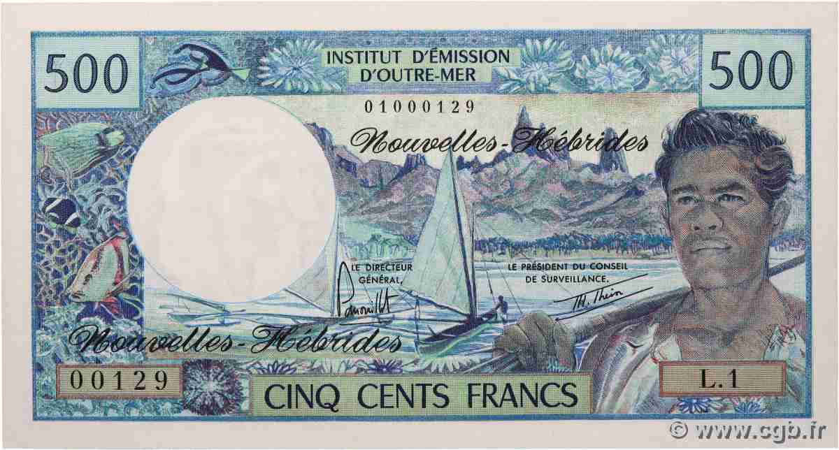 500 Francs Numéro spécial NOUVELLES HÉBRIDES 1979 P.19b pr.NEUF