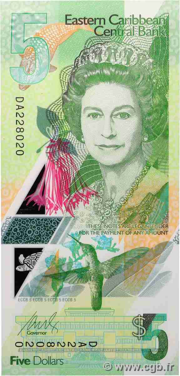 5 Dollars CARAÏBES 2021 P.56 NEUF