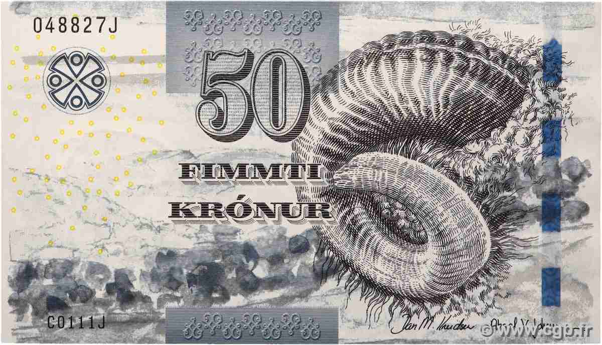 50 Kronur FAROE ISLANDS 2011 P.29 UNC