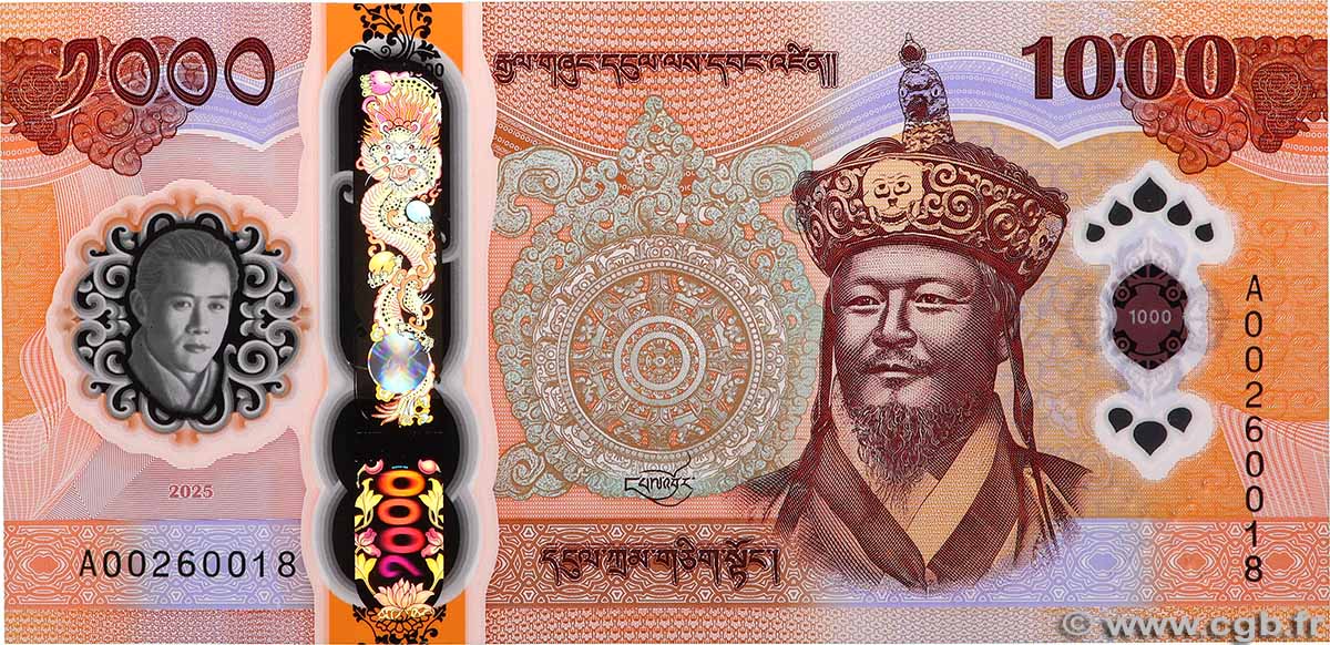 1000 Ngultrum Commémoratif BHOUTAN 2025 P.45 NEUF