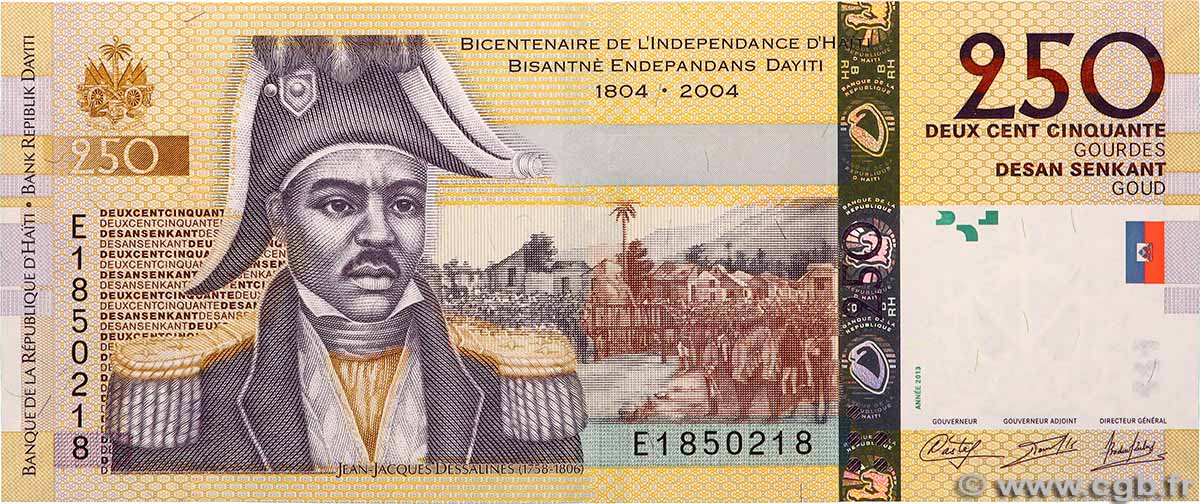 250 Gourdes HAÏTI 2013 P.276e NEUF