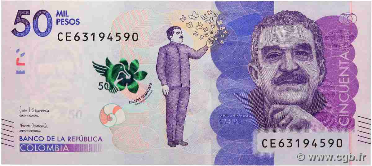 50000 Pesos KOLUMBIEN 2020 P.462 fST+