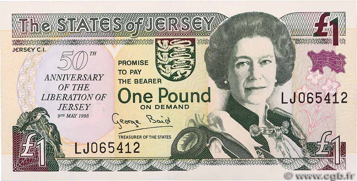 1 Pound Commémoratif JERSEY 1995 P.25a pr.NEUF
