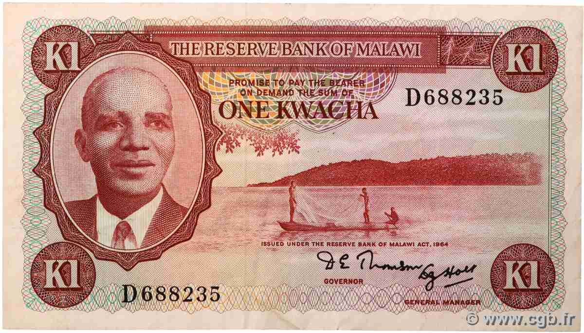 1 Kwacha MALAWI 1971 P.06a q.BB