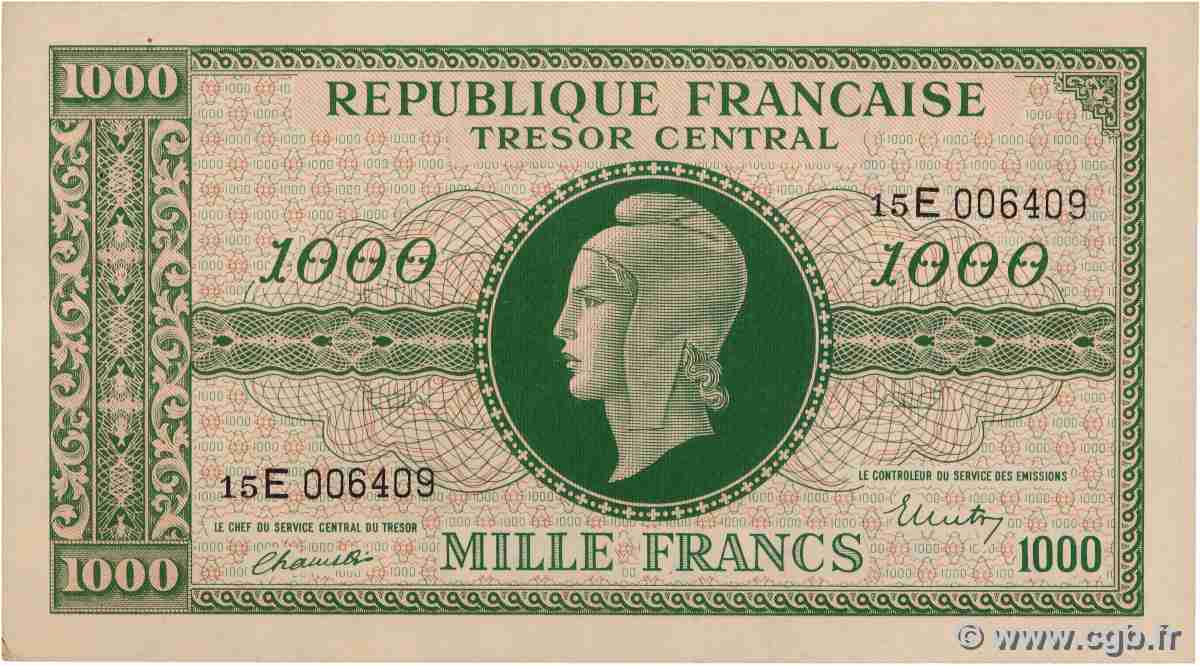1000 Francs MARIANNE THOMAS DE LA RUE FRANCIA 1945 VF.13.02 SC
