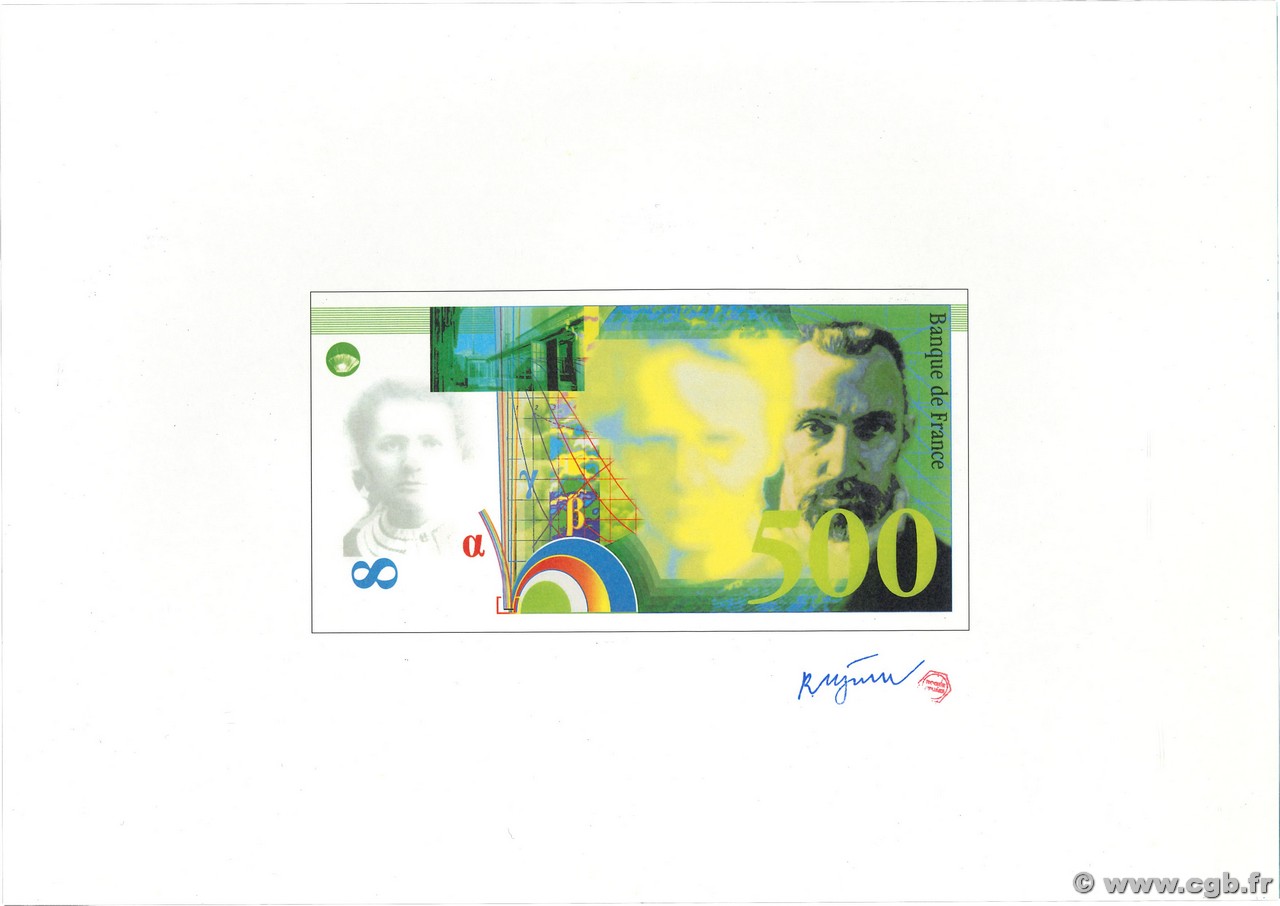 500 Francs PIERRE ET MARIE CURIE Essai FRANCE 1994 NE.1994 UNC