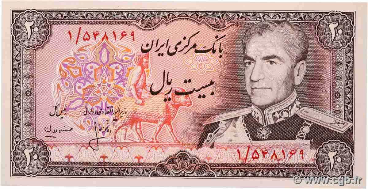 20 Rials IRáN 1976 P.100a1 FDC