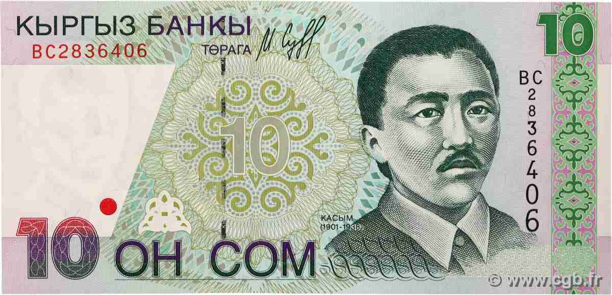 10 Som KIRGUIZISTáN 1997 P.14 FDC