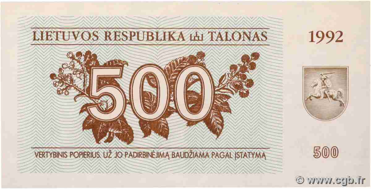 500 Talonas LITAUEN 1992 P.44 ST