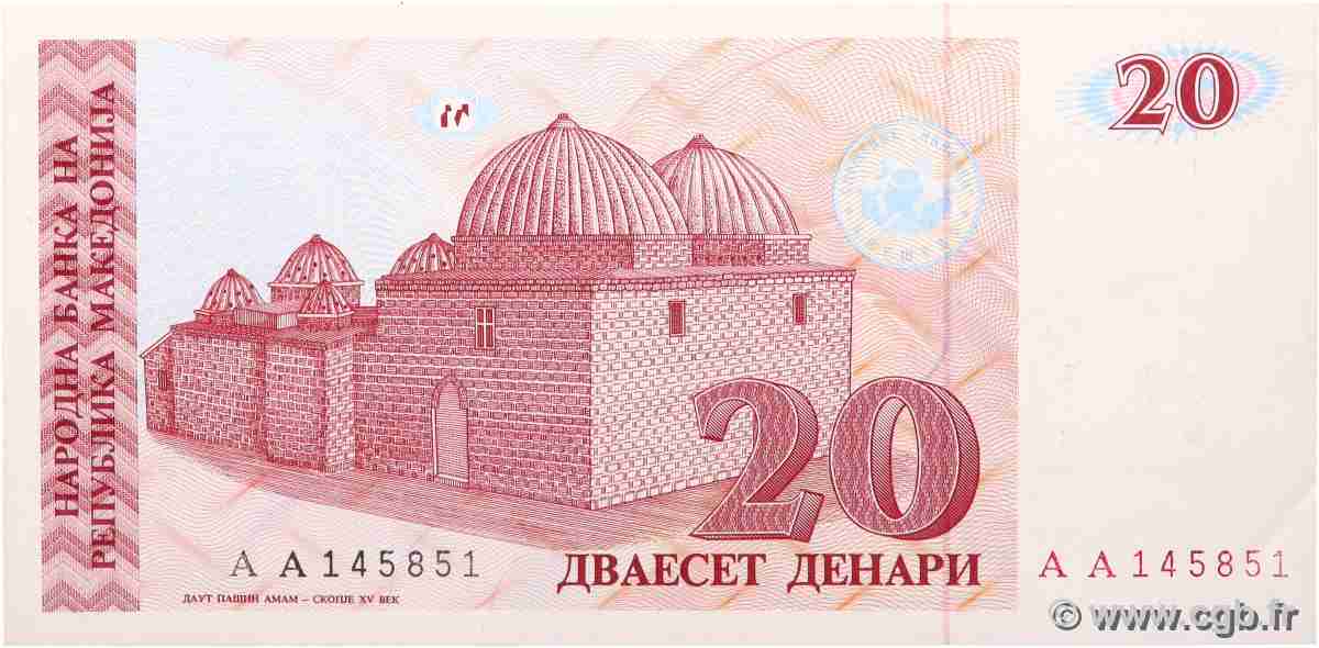 20 Denari MACÉDOINE DU NORD 1993 P.10a pr.NEUF