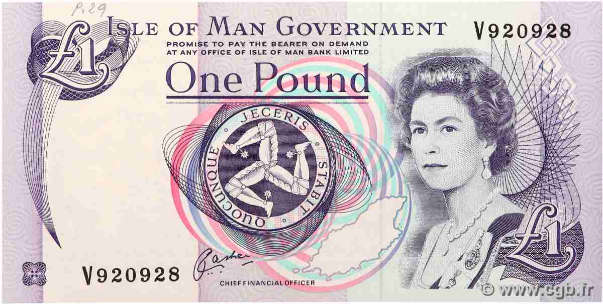 1 Pound ÎLE DE MAN 1983 P.40b NEUF
