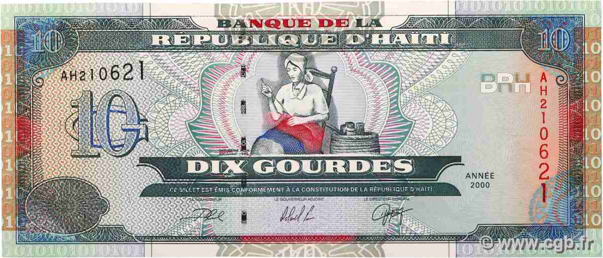 10 Gourdes HAÏTI 2000 P.265a TTB