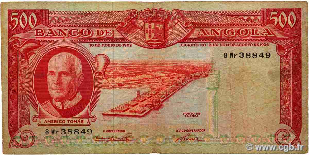 500 Escudos ANGOLA 1962 P.095 TB
